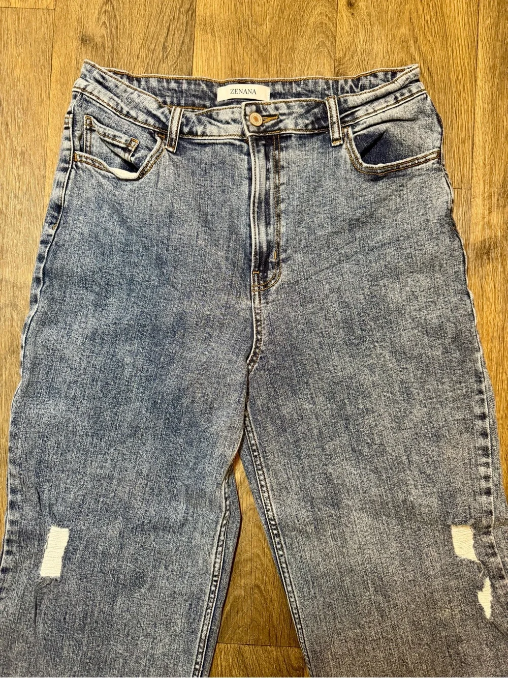 Zenana Outfitters Light Blue Wide Leg Jeans - Picture 4 of 7